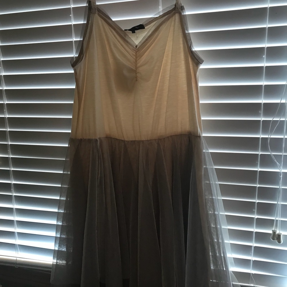Ryu Beige Camisole Tunic Dress SZ L